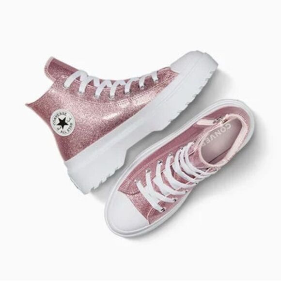 Converse Chuck Taylor All Star Lugged Glitter Hightop Sneaker Shoes Size 8 - Picture 12 of 15